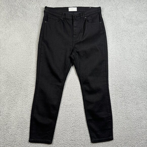 Everlane Jeans Womens Size 32 Black High Rise Ankle The Way High Skinny Stretch - Picture 1 of 14
